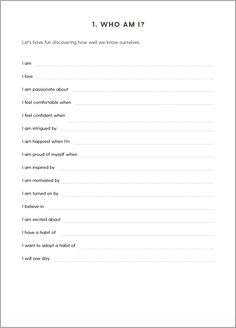 a printable worksheet with the words who am?