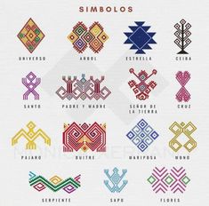 an image of symbols that are in different colors