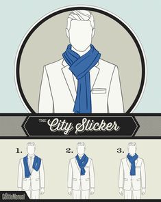 How to Tie a Scarf: The City Slicker #Scarf #MensScarf #MensStyle #Winter #Blog #Tiesdotcom