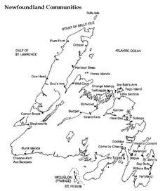 a black and white map of the new england communities