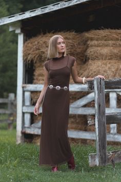 Spring Fitted Mesh Maxi Dress, Sheer Mesh Fitted Maxi Dress, Fitted Sheer Mesh Maxi Dress, Fitted Maxi Length Mesh Dress, Fitted Mesh Maxi Dress, Brown Sleeveless Stretch Maxi Dress, Fitted High Neck Maxi Dress For Summer, Fitted Mesh Maxi Dress For Spring, Sheer Stretch Maxi Dress