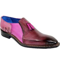 Handmade leather shoes in Pakistan, available in various sizes, are perfect for formal occasions, featuring two-tone oxfords, tassel loafers shoes #handmadeleathershoes #formalshoes #mensfashion #shopsmall #CapToe #RoundToe #Dress #Pakistan Formal Pink Pointed Toe Loafers, Pink Pointed Toe Loafers For Formal Occasions, Spring Wingtip Tassel Loafers With Leather Sole, Pink Formal Loafers With Leather Sole, Pink Leather-sole Loafers For Formal Occasions, Purple Leather Slip-on Loafers, Pink Formal Loafers With Closed Toe, Pink Closed Toe Formal Loafers, Formal Pink Closed Toe Loafers