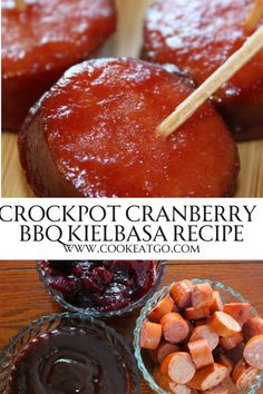 crockpot cranberry barbecue lasa recipe with bbq sauce and sweet potatoes