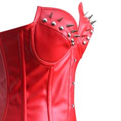 The Red Leather Over Bust Corset Top is a versatile option that serves multiple purposes, including tight-lacing, shaping the body, and training the waist. It is a prudent investment for achieving your desired physique or appearance. Moreover, this corset sets you apart and draws attention to you. The Over Bust Corset provides substantial support for the lumbar, midsection, and lower back, potentially improving posture during everyday tasks. Its robust design, featuring Heavy Duty Steel Boning, Red Fitted Punk Corset, Red Punk Fitted Corset, Red Leather Corset, Over Bust Corset, Improving Posture, Leather Corset Top, Red Corset, Lace Tights, Overbust Corset