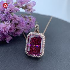 Brand:GIGAJEWE® Product Name: 12*16mm 12ct 9K/14K/18K Rose  gold Pink Radiant cut Pink Necklace,Moissanite Necklace,Engagement Necklace,Women necklace,Women Gifts Main Stone Material:Moissainte Stone  Shape: Radiant  Cut Color:Pink color Stone Weight:12*16mm 12ct Customization:Can select different kinds of gemstone for customization Luxury Moissanite Necklaces As Gift, Luxury Moissanite Necklace Gift, Luxury Moissanite Necklace As Gift, Luxury Cushion Cut Necklaces For Gifts, Luxury Moissanite Gemstone Necklaces, Luxury Moissanite Pendant Necklace, Rose Gold Moissanite Pendant Jewelry, Luxury Radiant Cut Jewelry For Gifts, Rose Gold Moissanite Diamond Cut Necklace