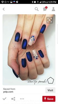 Gels Nail, Blue Matte Nails, Purple Manicure, Coffin Nails Matte, Spring Nail Colors, Blue Nail Designs, Art Trends