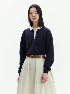 It is exceptionally soft and durable.We just want to reach out and touch this perpetually chic sweater.Designed for all wearing occasions and endless adventures. - Classic sweater for spring and fall- Relaxed fit and standard collared sweater - Ribbed fabric, so it's soft and durable - Different color on collar - Half button up sweater Fall Polo Sweater For Work, Versatile Long Sleeve Cashmere Sweater, Versatile Workwear Sweater With Ribbed Cuffs, Versatile Workwear Sweater, Versatile Sweater With Ribbed Cuffs For Work, Fine Knit Long Sleeve Polo Sweater For Fall, Knit Long Sleeve Sweatshirt For Work, Versatile Relaxed Fit Sweater, Versatile Long Sleeve Sweater With Ribbed Collar