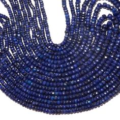 8 Strands, Multi Layer Sapphire Necklace, Blue Sapphire Beads, Faceted Rondelle Beads, 3.5mm To 5mm Blue Faceted Beaded Bracelets, Blue Rondelle Beaded Bracelets With Polished Beads, Blue Faceted Oval Beads Jewelry, Elegant Blue Faceted Beads, Sapphire Beaded Rondelle Jewelry, Blue Faceted Beads Jewelry, Sapphire Jewelry With Faceted Round Beads, Blue Rondelle Faceted Bead Necklaces, Blue Rondelle Faceted Bead Necklace