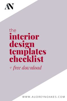 the interior design templates checklist is free for all you need to know about it