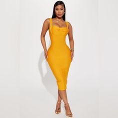 Nwt Fashion Nova Attention Summer Sexy Orange Bodycon Maxi Dress Size 1x Yellow Sleeveless Fitted Bodycon Dress, Yellow Stretch Midi Bodycon Dress, Yellow Stretch Bodycon Dress For Date Night, Yellow Bodycon Midi Dress For Party, Yellow Fitted Midi Dress For Date Night, Fitted Yellow Midi Dress For Date Night, Yellow Stretch Bodycon Dress For Club, Yellow Sleeveless Bodycon Midi Dress, Yellow Midi Bodycon Dress For Party