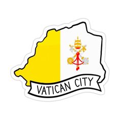 a sticker with the flag and coat of arms in front of a white background