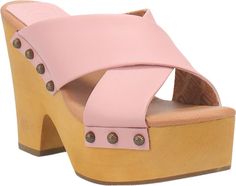 Dingo Driftwood Platform Wedge Sandal (Women) | Nordstrom Clogs Style, Platform Clogs, Clog Heels, Leather Platform Sandals, Open Toed Heels, Cowboy Boots Women, Leather Clogs, Platform Wedge Sandals, Yellow Leather