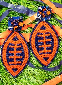 "Add these whimsical seed bead earrings to any outfit! Seed Beads Felt Backing 2.75\" Post Style Earrings Lead Compliant" Football Earrings, Earrings Beaded, Sock Gifts, Seed Bead Earrings, Light Weight Earrings, Style Earrings, Bead Earrings, Hat Hairstyles, Seed Bead