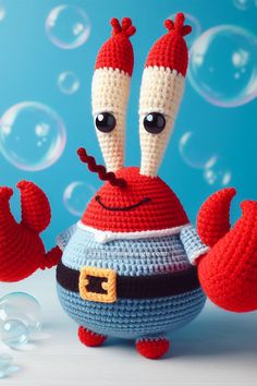 Mr. Krabs Amigurumi Knitting Patterns Toys, Daffy Duck