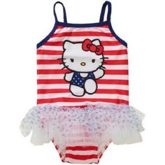 Hello Kitty Toddler Girl Americana 1-Piece Swimsuit, Red Size 6-9 Months. Item Comes From A Smoke-Free Home I Do Not Accept Returns! All Sales Are Final! If You Are Satisfied With Your Purchase, Please Leave All 5-Star Ratings. Thanks For Looking! Hello Kitty Swimsuit, Hello Kitty Tutu, Hello Kitty Baby, Toddler Swimsuits, Hello Kitty Themes, Kitty Baby, Baby Swimsuit, 1 Piece Swimsuit, Kids Swimming