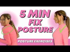 woman in pink shirt with 5 minute fix posture