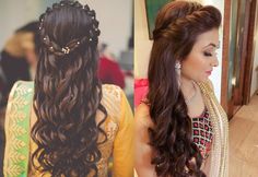 Simple Hairstyle For Long Hair, Hairstyle For Long Hair, Hairstyle Wedding, Simple Hairstyle, Long Indian Hair, Easy Hairstyles For Medium Hair, Wedding Indian, Long Hair Wedding Styles