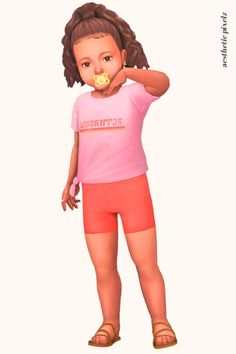 Best Maxis Match Sims 4 Toddler CC (Lookbook + Links to Download) - Aesthetic Pixelz Cc Lookbook, Cc Clothes, Toddler Wearing, Sims Ideas, Sims 4 Gameplay, Tied Shirt, Sims 4 Toddler