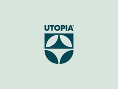 the logo for utopia's brand, which is designed to look like an oval shape