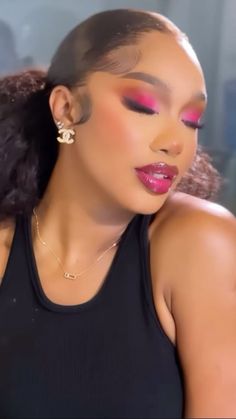 #fashion #aesthetic #sleek #makeupoftheday #makeuplover Black Bridal Makeup, Cool Makeup Looks, Pinterest Makeup, Makeup Eye Looks, Glamour Makeup