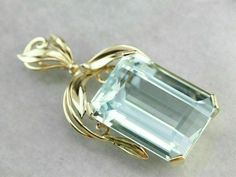 Aquamarine Wedding, Wedding Pendant, Aquamarine Pendant, Diamond Settings, Solitaire Pendant, Emerald Diamond, Fashion Jewelry Necklaces, Pink Sapphire, Emerald Cut