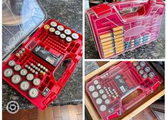 the tools are organized and ready to be put in their storage case for use on the counter top