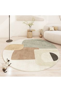 Plush Lounge Rug - Minimalist Light Academia Room, Academia Room, Light Academia Room Decor, Lounge Rug, Inspired Interiors, Preppy Room Decor, Preppy Room, Linear Pattern, Modern Minimalism