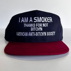 This old school hat is a one of a kind. Literally nobody else, anywhere, is going to have this hat. We sourced vintage blank hats from the '80s & '90's and embroidered the hat to create something truly special. Vintage Trucker Hat With Letter Print And Curved Brim, Retro Cotton Snapback Cap, Vintage Dad Hat For Streetwear And Baseball Season, Vintage Trucker Hat With Letter Print, Vintage Adjustable Trucker Hat With Letter Print, Vintage Letter Print Trucker Hat, Vintage 5-panel Trucker Hat With Letter Print, Vintage Baseball Cap With Embroidered Logo For Streetwear, Vintage Snapback Dad Hat With Embroidered Logo