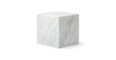 a white marble block on a white background