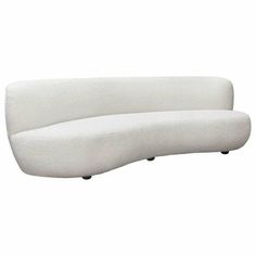 Curved Sofa in White Faux Fabric Sofas & Loveseats LOOMLAN By Diamond Sofa Low Seating, Transitional Sofas, Contemporary Couches, Outdoor Sofa Bed, Modern Sofa Couch, Tufted Leather, Swivel Accent Chair, Curved Sofa, White Sofas