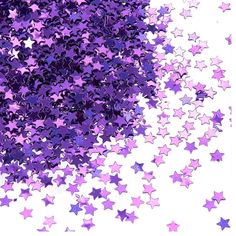 purple stars are scattered in the air against a white background