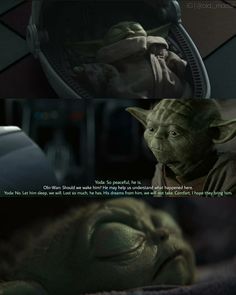 an image of yoda and the child in star wars with captioning below