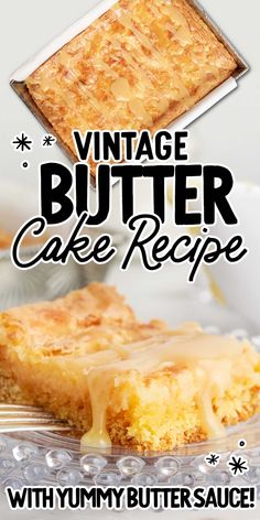 the vintage butter cake recipe with yummy butter sauce is ready to be eaten and served