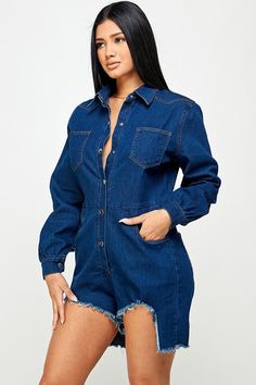 Meet your favorite new romper!! Wear her with heels, sneakers or combat boots. Either way you're going to be EdgyChic Fly. 65% Cotton 35% Polyester Casual Fall Jumpsuits And Rompers For Streetwear, Casual Denim Jumpsuit For Fall Streetwear, Casual Fall Streetwear Jumpsuits And Rompers, Fitted Denim Jumpsuit For Spring Streetwear, Trendy Relaxed Fit Jumpsuits And Rompers For Fall, Trendy Spring Jumpsuits And Rompers For Streetwear, Trendy Jumpsuits And Rompers For Spring Streetwear, Trendy Streetwear Jumpsuits And Rompers For Spring, Trendy Spring Denim Jumpsuit For Streetwear