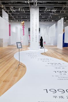 a person standing in an empty room with white walls and wood flooring on the ground