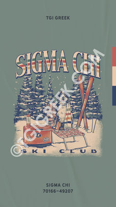 an image of a t shirt with the words stigma out in front of snow covered trees