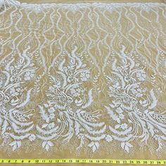 Beaded Lace Fabric Embroidered on 100% Polyester Net Mesh | Lace USA Beaded Lace Fabric, Embroidered Lace Fabric, Dresses Evening, Beaded Lace, The Pearl, Embroidered Lace, Dance Costumes, Lace Fabric, Vestidos De Novia