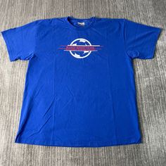 Vintage 2000s Nike Swoosh Check Euro Sport Ring Sportswear Athletic Y2K Aesthetic Blue Graphic T Shirt Extra Large Mens Condition:  Excellent Used Condition  = No Flaws Measurements: Please see photos above for all measurements IF YOU BUY TWO OR MORE ITEMS USE THE CODE BUNDLE @ CHECK TO SAVE 20% WE SHIP WITHIN 24 HOURS AFTER PURCHASE! Please be aware that we do not offer free returns!! The Buyer is responsible for the cost of the return label.  Follow us on TikTok & Instagram @findsnostalgic and tag us in your finds Blue Sports T-shirt With Logo Print, Blue Sporty T-shirt For Sports Season, Sporty Blue T-shirt For Sports Season, 90s Blue Sports T-shirt, 90s Blue Sports Top, Moisture-wicking Blue T-shirt For Streetwear, 90s Blue Logo Print T-shirt, Blue Logo Print T-shirt For Sports Season, Aesthetic Blue