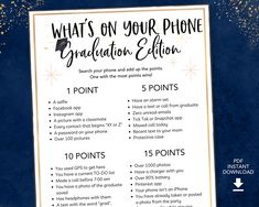 an image of what's on your phone gradulation edition printables