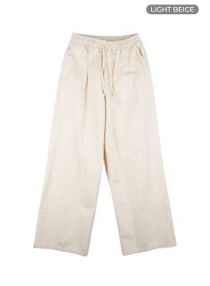 mens-solid-wide-fit-pants-ig409 / Light beige Casual Cream Wide Leg Pants With Elastic Waistband, Casual Beige Wide Leg Trousers, Beige Wide Leg Trousers With Relaxed Fit, Casual Beige Tapered Leg Pants, Casual Cream Tapered Leg Pants, Casually Loose-fit Cream Bottoms, Casual Cream Wide Leg Pants With Pockets, Casual Wide Leg Beige Pants, Beige Cotton Wide Leg Pants