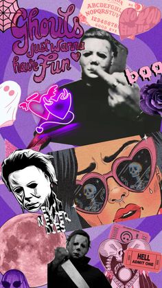 a collage of images with the words ghost's just wanna have fun on them