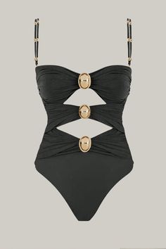 Turn heads at the beach with our Colorblock Cut-Out One-Piece Swimsuit. This sexy, plain-patterned swimsuit features eye-catching cut-out details and a flattering bikini bottom type. Designed with a wireless bra for comfort, it has spaghetti straps and a sleeveless cut for a sleek, modern look. Made from high-stretch knitted fabric, this short-length swimsuit ensures a perfect fit and ease of movement. Perfect for making a bold statement by the pool or on the sand. Composition: 80% Polyamide, 20 Cutout One-piece Bodysuit For Beachwear, Chic Cutout Swimwear For Pool, Summer Cutout Swimwear, Beachwear One-piece Cutout Bodysuit, Cutout Sleeveless Swimwear For Sunbathing, Pool Bodysuit With Cutout In One-piece Shape, Summer Cutout One-piece For Pool, Sleeveless Cutout Swimwear For Sunbathing, Cutout Swimwear For Summer Pool