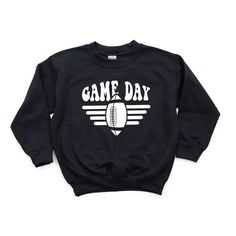 Looking for a cute sweatshirt for your kids? We have the perfect Football Game Day Stripes graphic sweatshirt addition to their closet! Cotton Logo Print Sweatshirt For Game Day, Cotton Sweatshirt With Logo Print For Game Day, Cotton Sweatshirt With Graphic Print For Game Day, Cotton Graphic Print Sweatshirt For Game Day, Black Graphic Print Sweatshirt For Game Day, Black Long Sleeve Sweatshirt For Game Day, Winter School Sweatshirt With Graphic Print, Black Team Spirit Graphic Sweatshirt, Black Team Spirit Sweatshirt With Graphic Print