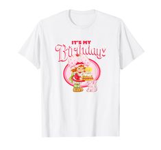 PRICES MAY VARY. Officially Licensed Strawberry Shortcake Apparel for Men - Women - Boys - Girls - Toddler; Birthday T-Shirts; Birthday Cake T-Shirts; Friendship T-Shirts; Spring T-Shirts; Easter T-Shirts; Gardening T-Shirts; Pets T-Shirts; Eighties T-Shirts; 23S3SC00031A-001 Lightweight, Classic fit, Double-needle sleeve and bottom hem Huckleberry Pie, Strawberry Shortcake Birthday, Birthday T Shirts, Birthday Vintage, Spring T Shirts, Easter T Shirts, It's My Birthday, Toddler Birthday, Girls Toddler