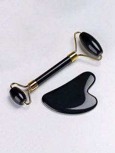 2pcs/Set Black Multi-Functional Resin Facial And Eye Massager Roller Set, Dual-Head Gua Sha Scraping Massage Stick, Face Roller Beauty Tool For Daily Skincare, Suitable For Both Men And Women Black    ABS  Beauty Rollers,Massager Set,Massage Plate   Beauty Tools, size features are:Bust: ,Length: ,Sleeve Length: Reputation Makeup, Face Massager Tool, Facial Massage Tool, Cream Contour, Face Roller, Roller Set, Skincare Tools, Massage Roller, Massage Tools