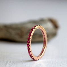 Ruby ring Rose Gold, eternity ring, Natural Ruby ring, July birthstone, Dainty stacking ring Ruby Birthstone Ring, Rose Gold Eternity Ring, Dainty Ruby Ring, Ruby Eternity Ring, 14k Gold Ruby Ring, Ruby Wedding Band, July Birthstone Ring, Natural Ruby Ring, Ruby Bands