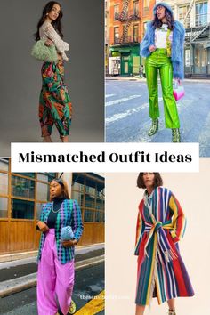 Learn to style maximalist outfits with these 8 tips for creating mismatched outfits. From pairing bold colors, prints, patterns, and textiles, here's how to orient your garments for more creative looks! #Colorful #Mismatched Mismatch Outfit Ideas Women, Mismatch Day Ideas, Mismatch Outfit Ideas, Mismatched Outfits, Mismatch Day, Aesthetic Options, Maximalist Outfits, Maximalist Fashion