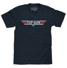 It's Time To Fly! Drama, catchy 80s soundtrack, and breathtaking aerial action? We're talking about the one and only Top Gun - the movie that had us all feeling the need... the need for speed! To help celebrate this pop culture icon, the Tee Luv team crafted this retro tee featuring the "Top Gun" star and bars logo. To complete the vintage look and feel of this movie logo shirt - we've distressed the graphic and printed it on a soft, navy blue cotton tee. 100% Cotton Machine Wash Tumble Dry Regu Soft Navy Blue, Movie Logo, Bar Logo, Need For Speed, Retro Tee, Logo Shirt, Logo T Shirt, Soundtrack, Mens Tees