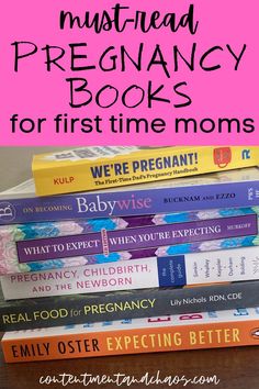 books stacked on top of each other with text overlay reading must read pre - pregnancy books for first time moms