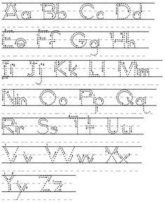 the alphabet worksheet with letters and numbers to be used for handwriting, or as an